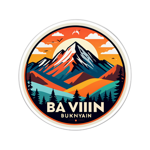 Стікери з буковинськими гірськими ландшафтами