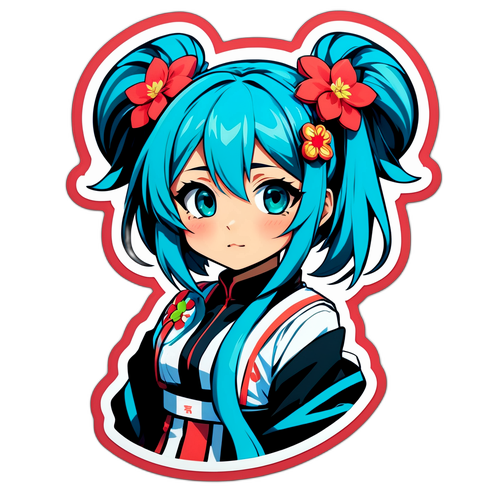 アニメスタイルのかねむらみくキャラクター