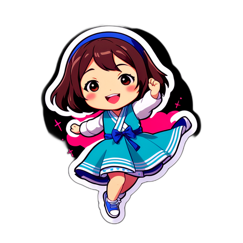 ダンスするキャラクターのイラスト