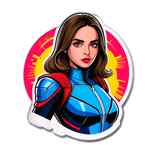 Dessin d'Ana de Armas en super-héroïne