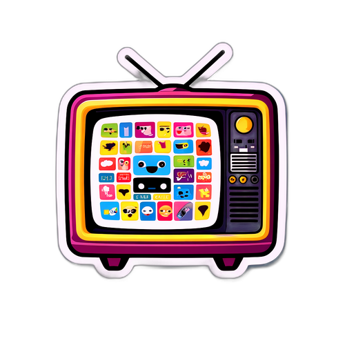 Quirky TV Guide Sticker