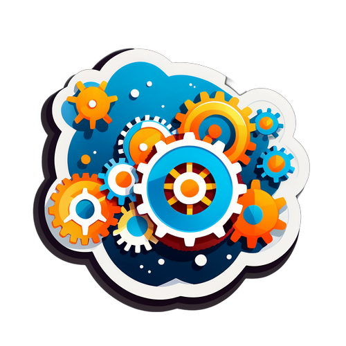 Абстрактный стиль прогнозов с элементами статистики и шестеренками