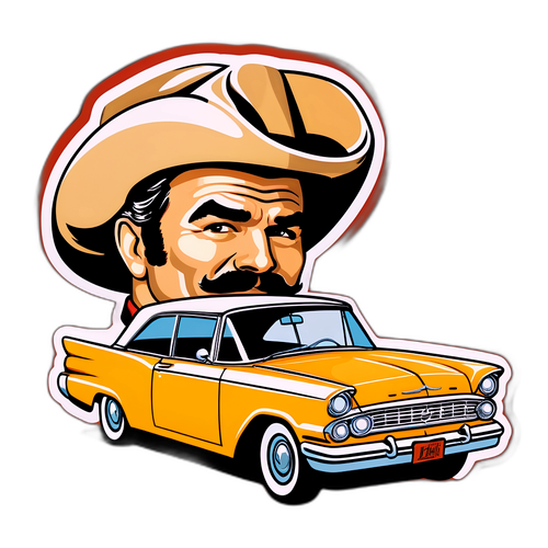 Retro Burt Reynolds Sticker