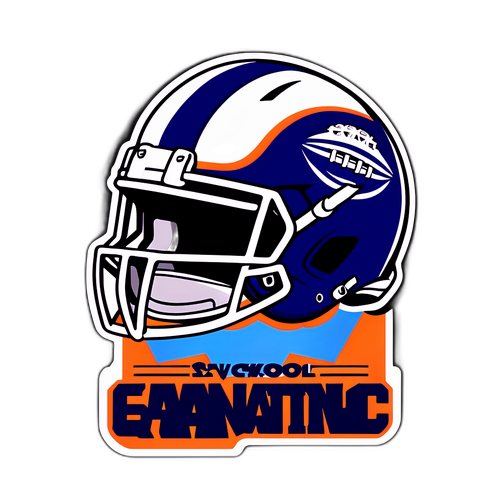 High School Football Fanatic Sticker