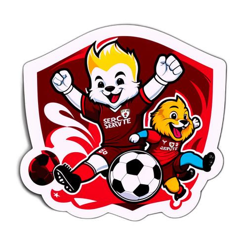 Samolepka oslavující zápas Utrecht vs. Servette