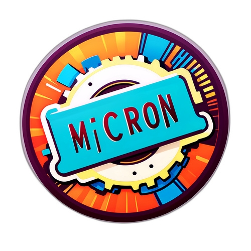 마이크론의 기술 요소를 강조한 스티커