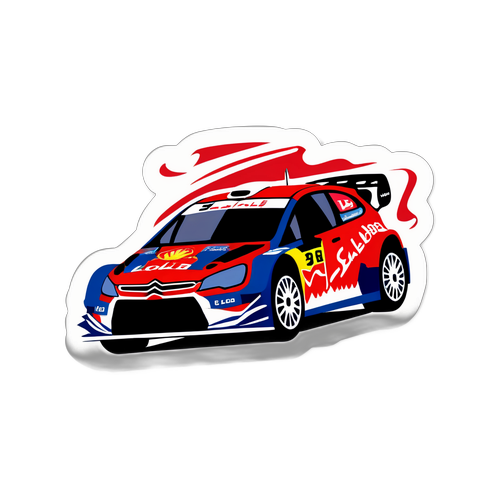 Autocollant de Sébastien Loeb – Vitesse et Détermination