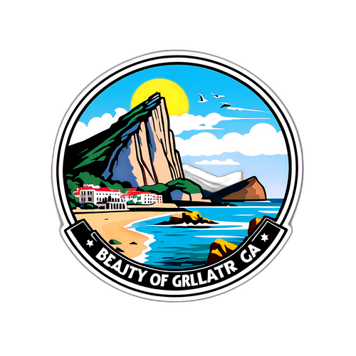 Nálepka s motivem Gibraltaru