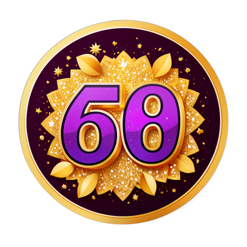 Malikhain na 68 Lotto Result Sticker