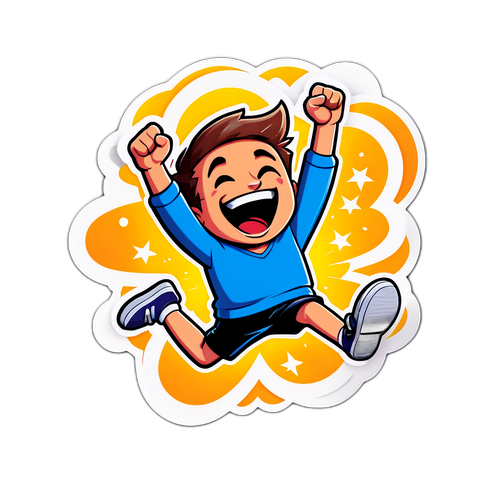 Sticker cu personaj de benzi desenate jucând la SuperBet