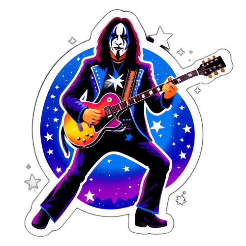 Σχεδίαση αυτοκόλλητου με τον Ace Frehley