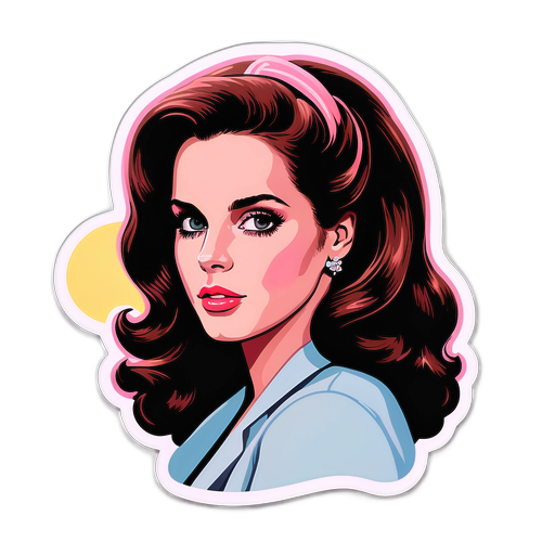 Autocollant vintage de Lana Del Rey