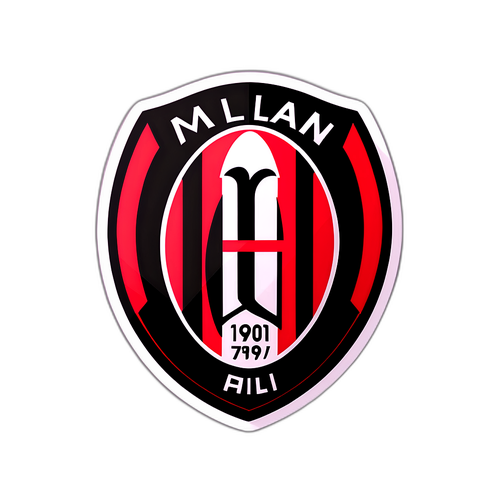 AC Milan modern minimalist embléma