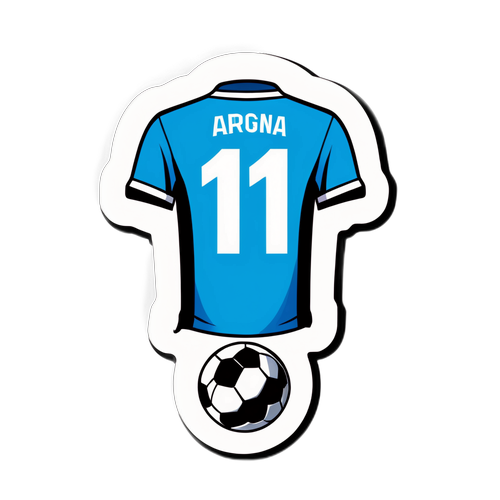 Sticker con el número 11 en diseño deportivo
