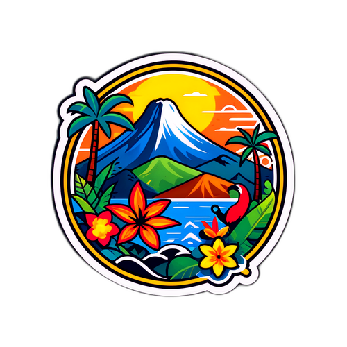 Sticker creativo con cultura e natura di Panama