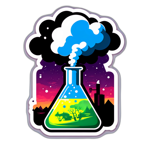 ब्रेकिंग बैड से प्रेरित एक पुरानी यादों वाला स्टिकर