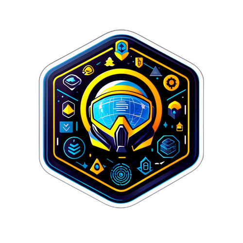 Futuristic Cybersecurity Emblem