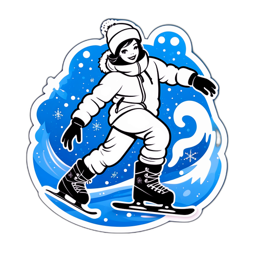 Стильна наклейка на основі льоду та снігу