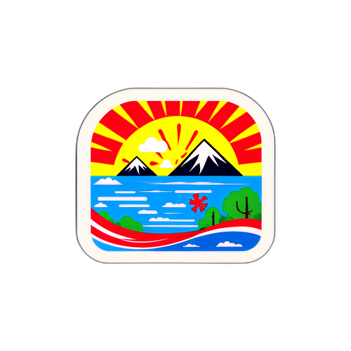 自然災害の危険を伝える意識ステッカー