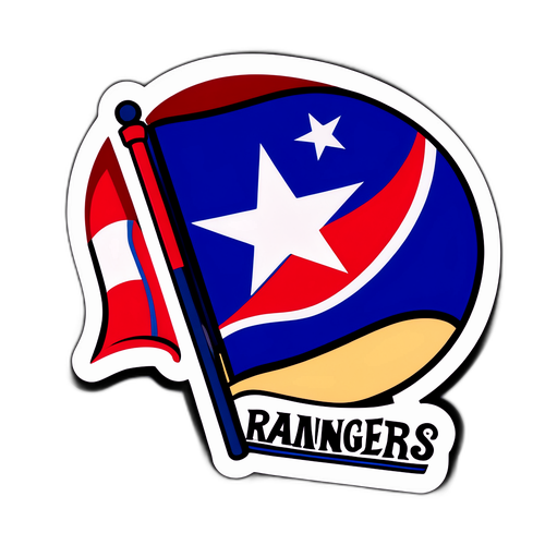 Texas Rangers Retro Pennant Sticker