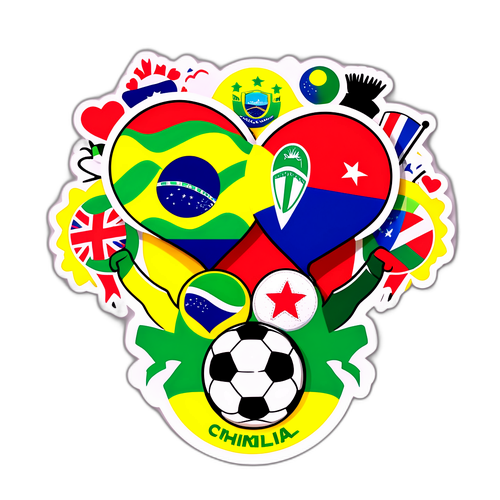 Penggemar Sepak Bola Brasil dan Chili Bersatu