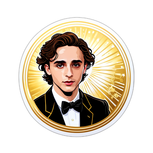 Autocollant de Timothée Chalamet au festival de Cannes