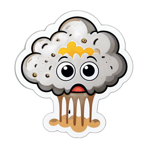 Funny Cartoon Muffin Sticker