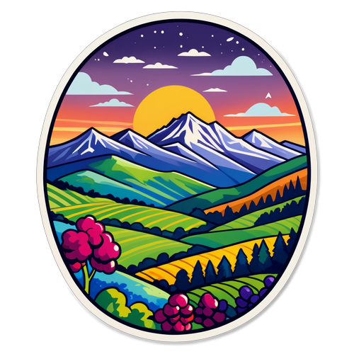 Adesivo del Paesaggio della Georgia