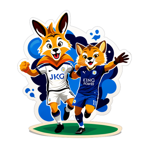 Leicester City ja Tottenhamin Maskottien Leikkimielinen Taistelu: Suurimmasta Futismatsista Kiehtovaa Nähtävää!