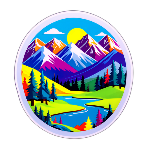 Vibrant Natur Sticker fra Kananaskis