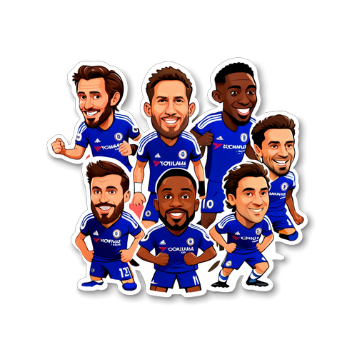 Sticker ya Chelsea ikikabiliana na Arsenal