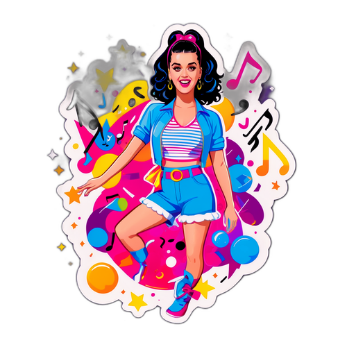 Katy Perry värikkäässä ja hauskassa asussa