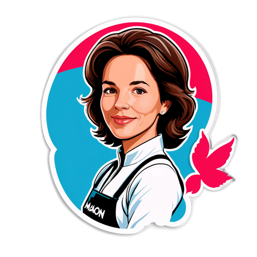 Autocollant de Manon Aubry soutenant une cause sociale