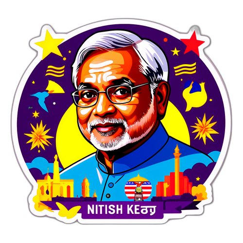 Stiker Politik Vibran Nitish Kumar Reddy