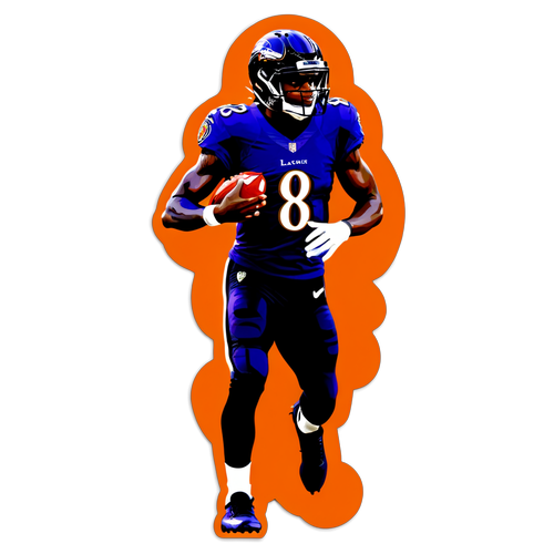 Epic Showdown: Witness Lamar Jackson's Legendary Silhouette in Ravens Colors vs. Bengals!