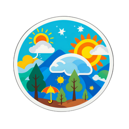 Sticker Musim Cuaca