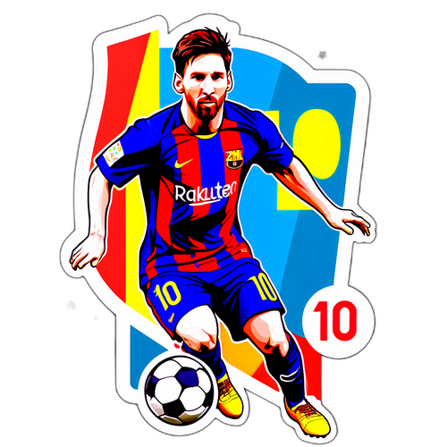 Messi Dribbling Sticker