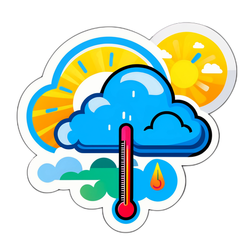 Väderprognosklistermärke för Imorgon