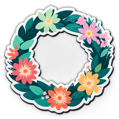 Floral Wreath Sticker