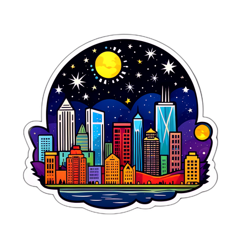 Minneapoliksen Taivas ja Kaupunkisiluetti