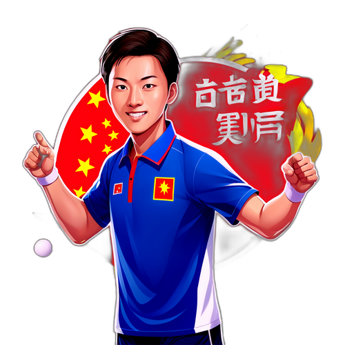 乒乓球冠军王楚钦庆祝时刻