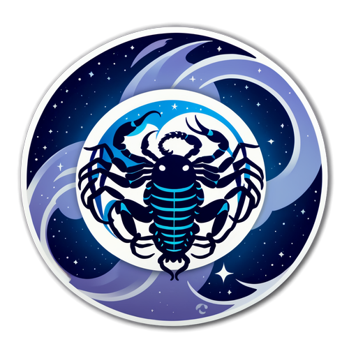 Sticker de Luna Llena en Escorpio