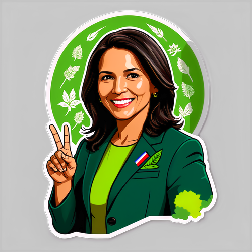 Tulsi Gabbard Peace and Determination Sticker