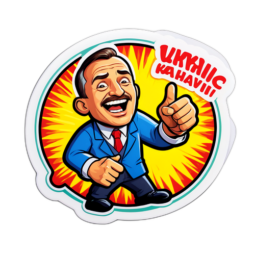 Смішний наклейка з новинами Харкова в коміксах