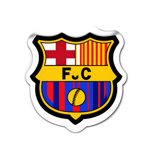 Sticker ya Barcelona na Rangi zake Iconic
