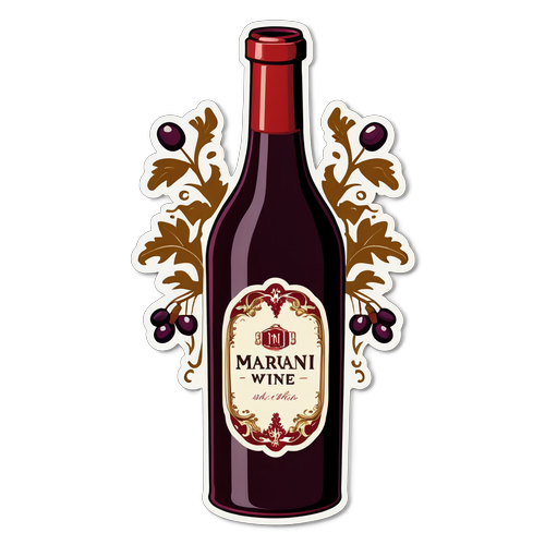 Bouteille de vin Mariani élégante