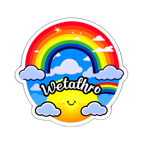 Наклейка з пейзажем погоди