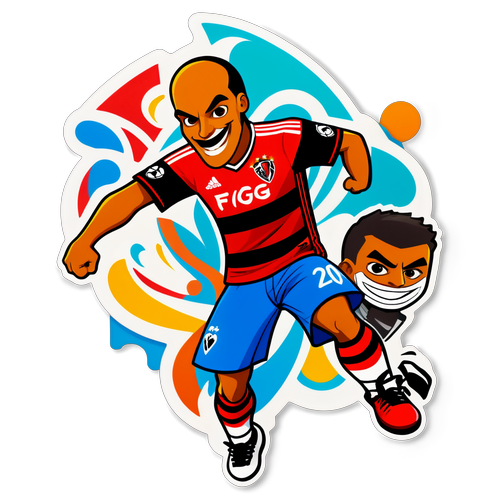 Adesivo Energetico con Mascotte di Flamengo e Fortaleza