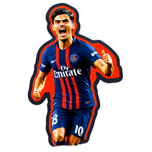 Celebração Épica: João Neves em Grande Estilo com o Logo do PSG!