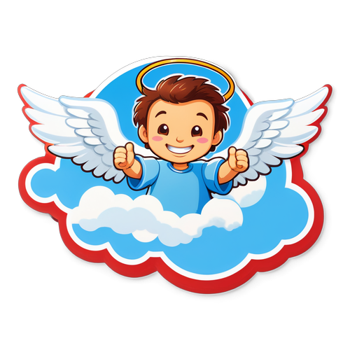 O Anjo que Trouxe Alegria: Descubra o Encanto do Coração Sorridente nas Nuvens!